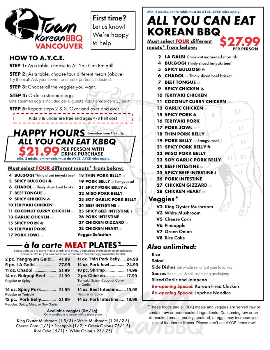 Menu K-Town Korean Bbq Restaurant-10