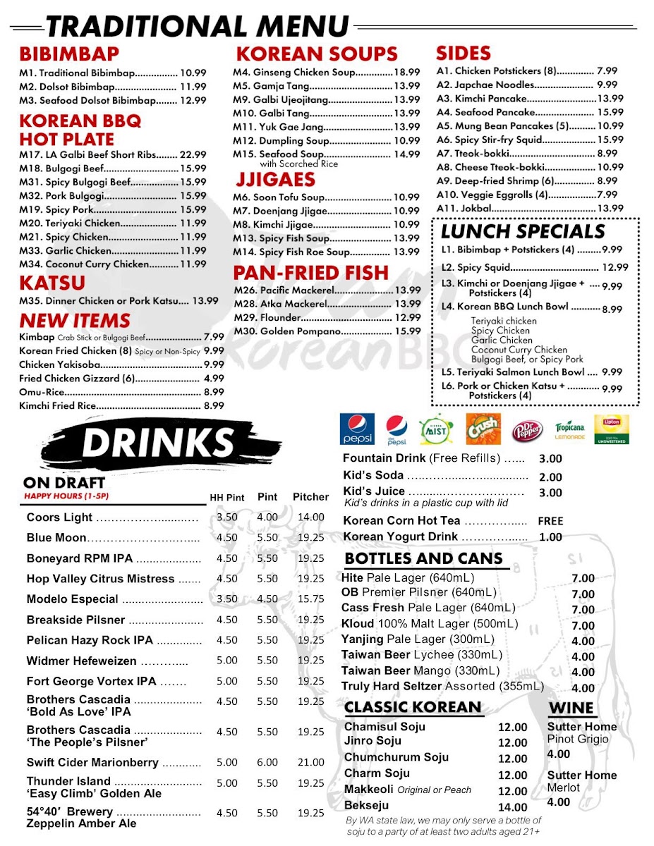 Menu K-Town Korean Bbq Restaurant-3