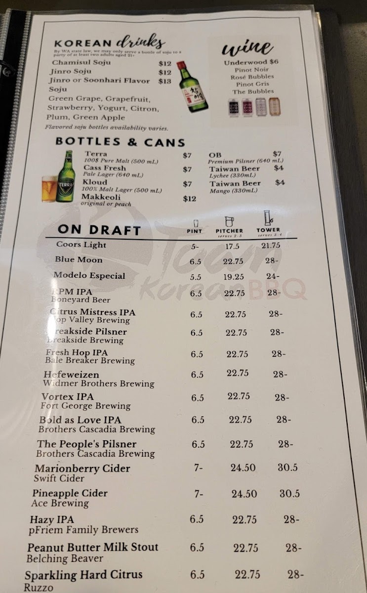 Menu K-Town Korean Bbq Restaurant-4